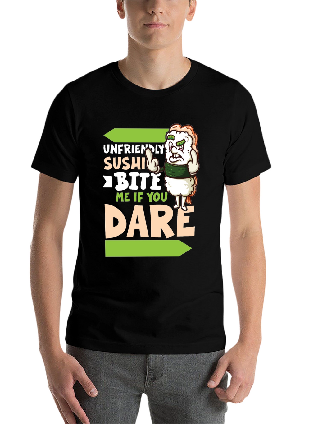 Unfriendly Sushi T-Shirt - Bite Me If You Dare!
