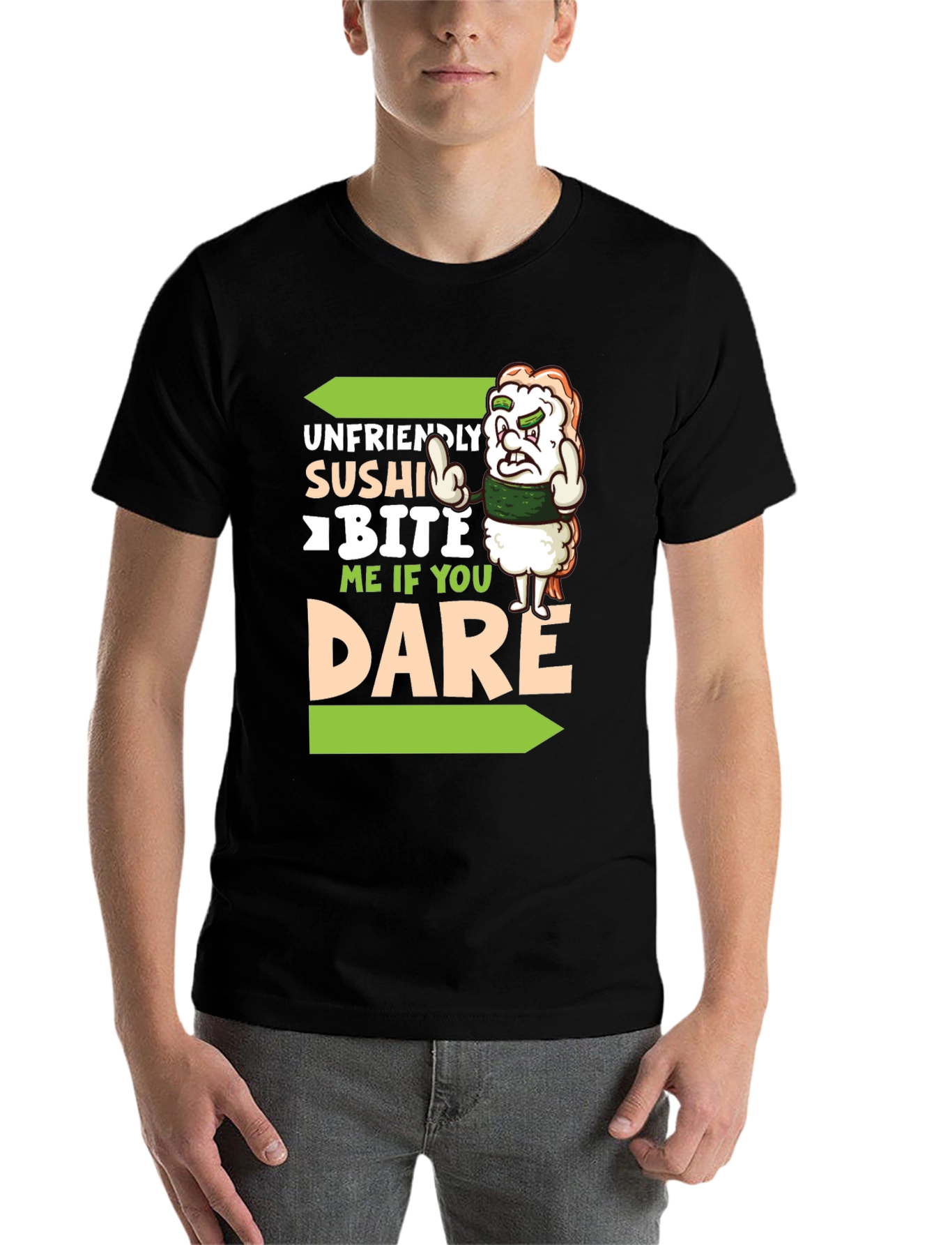 Unfriendly Sushi T-Shirt - Bite Me If You Dare!