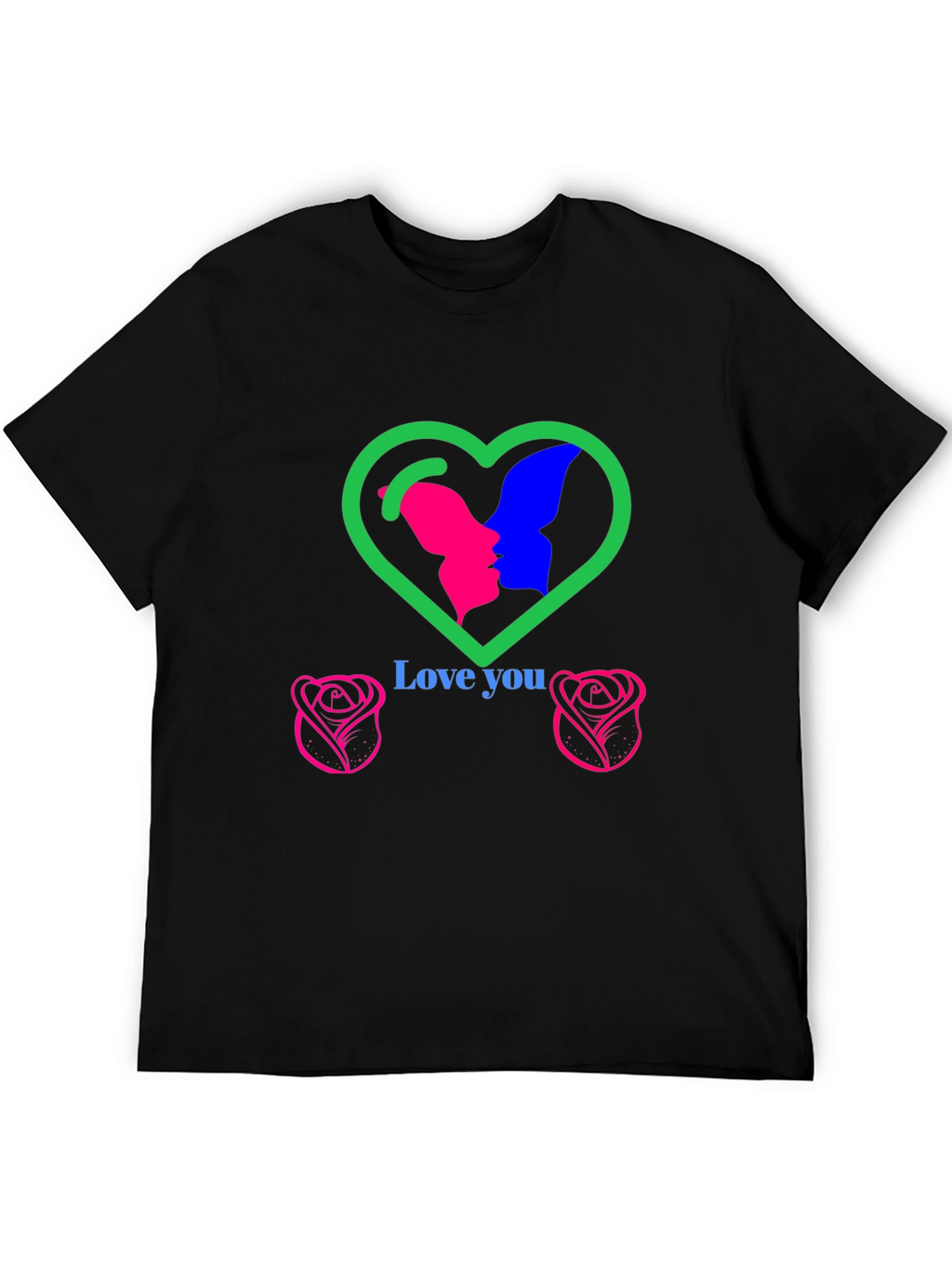 Love You Graphic T-Shirt - Romantic Design