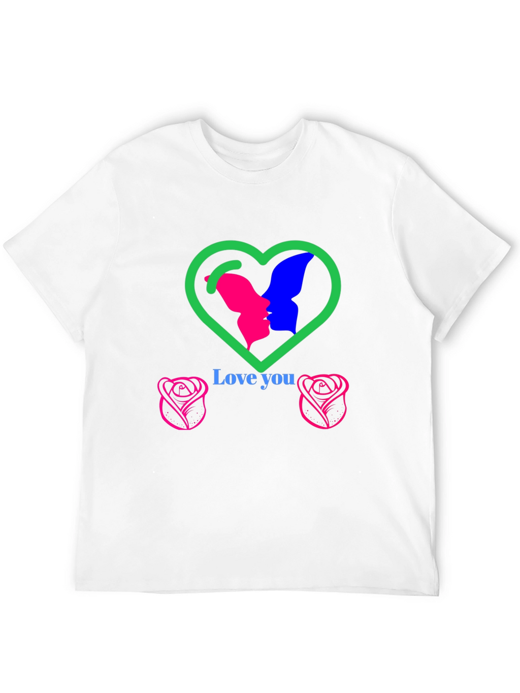 Love You Graphic T-Shirt - Romantic Design