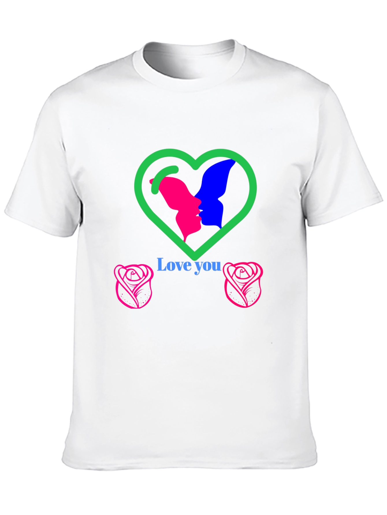 Love You Graphic T-Shirt - Romantic Design