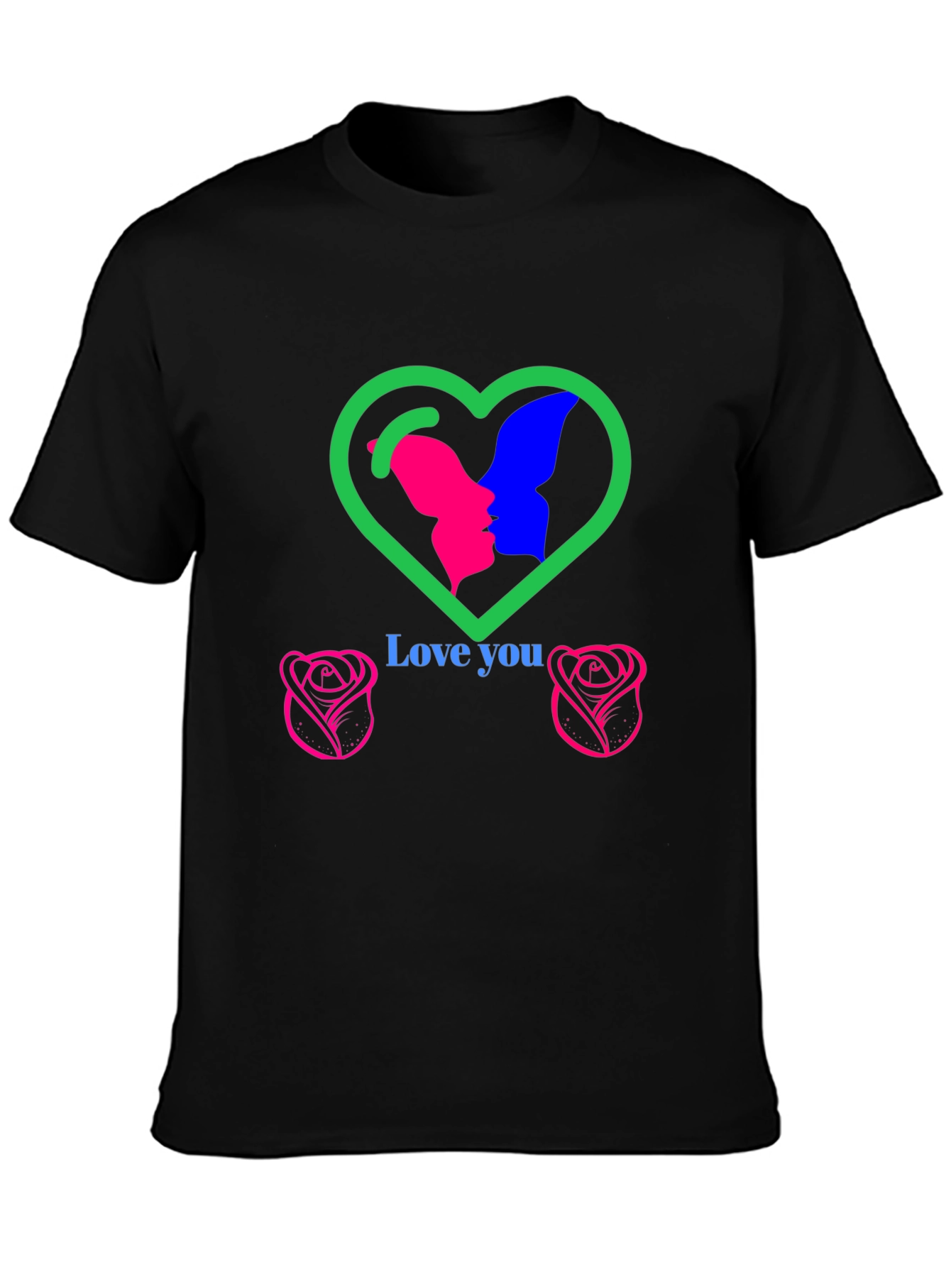 Love You Graphic T-Shirt - Romantic Design