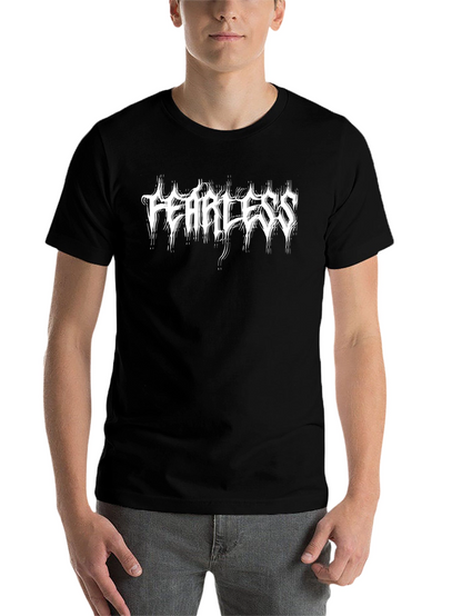 Fearless Graphic Tee - Bold Black Cotton T-Shirt