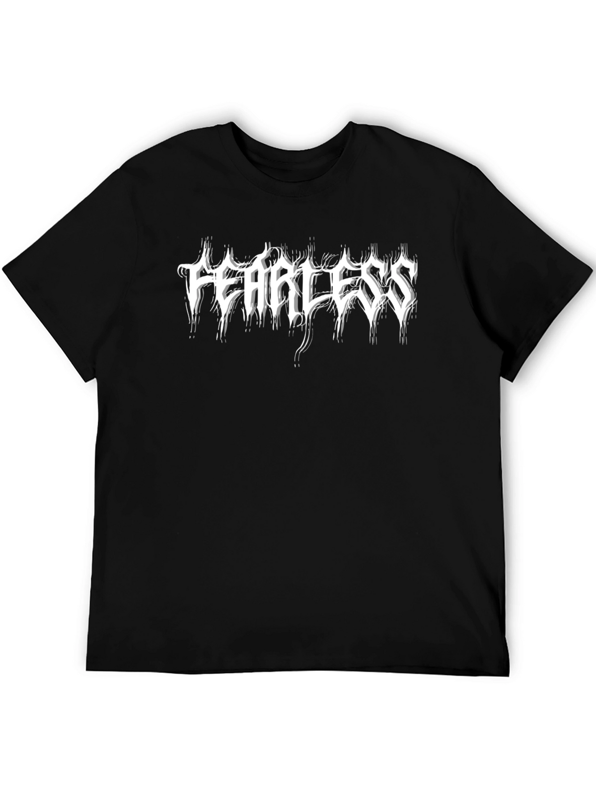 Fearless Graphic Tee - Bold Black Cotton T-Shirt