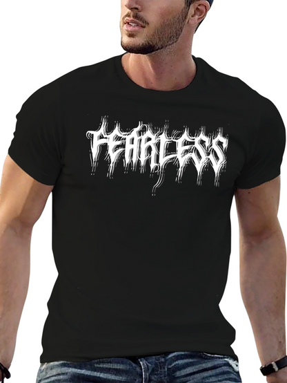 Fearless Graphic Tee - Bold Black Cotton T-Shirt