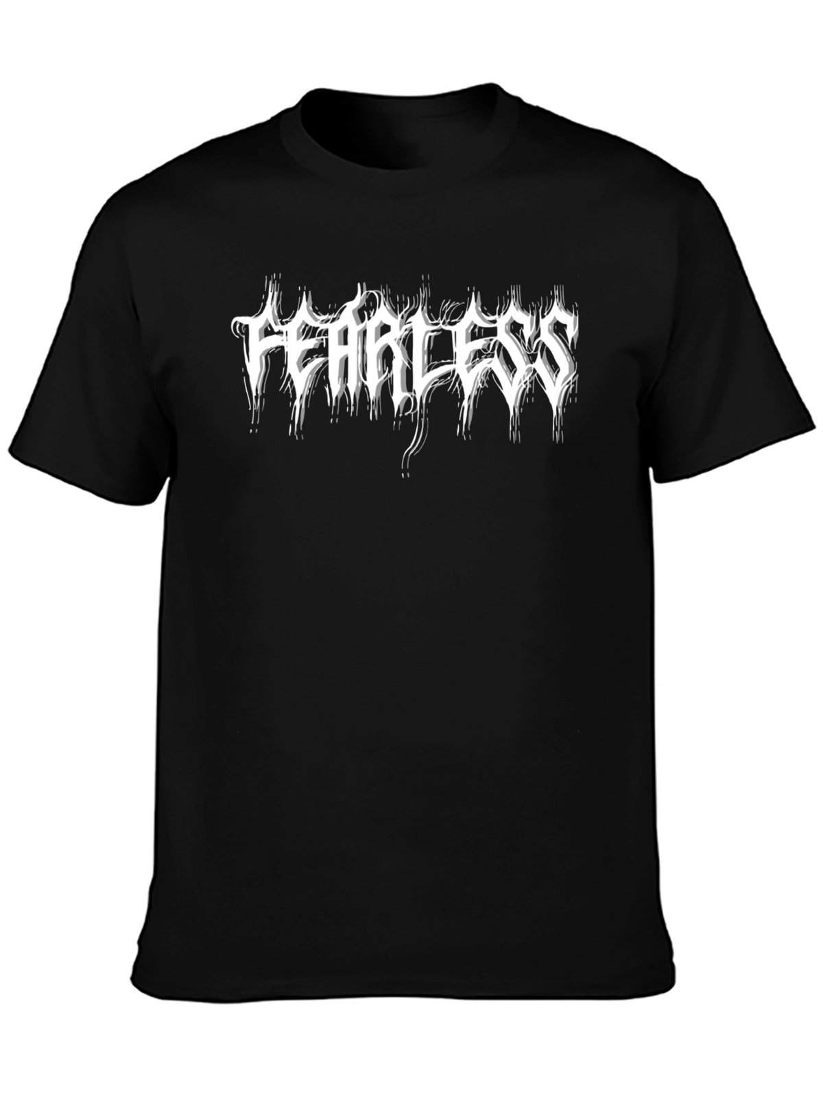Fearless Graphic Tee - Bold Black Cotton T-Shirt