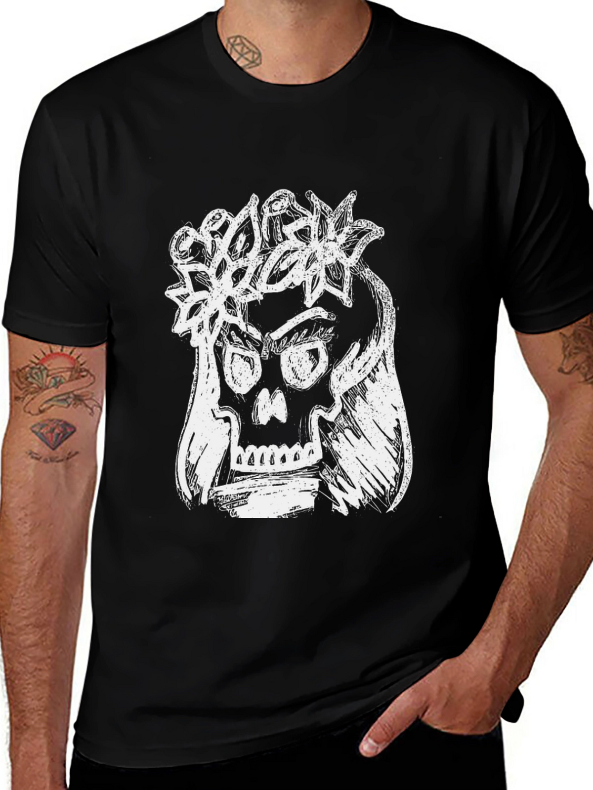 Skull Queen Black Graphic T-Shirt