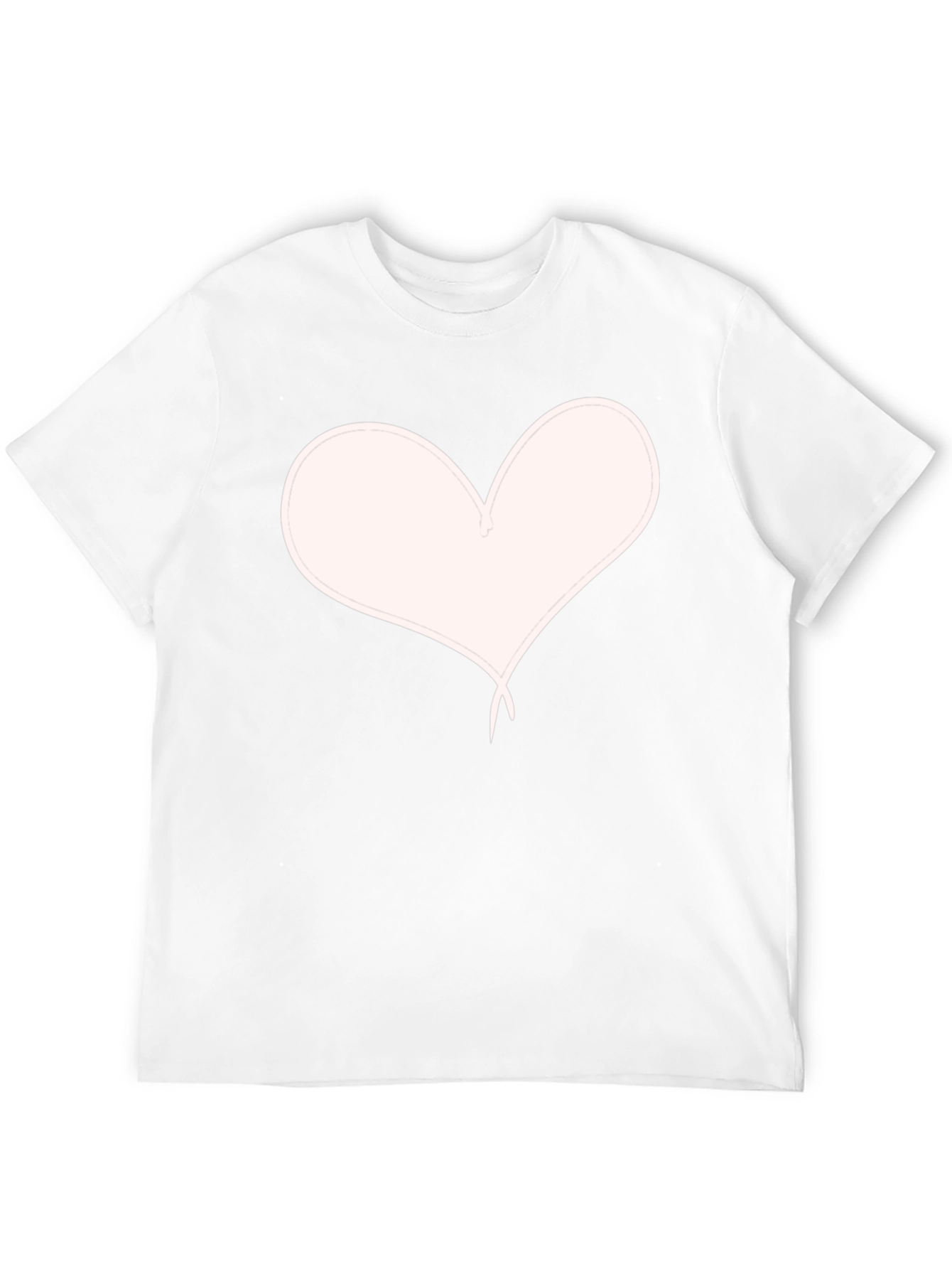 Heart Graphic Black T-Shirt Casual Style