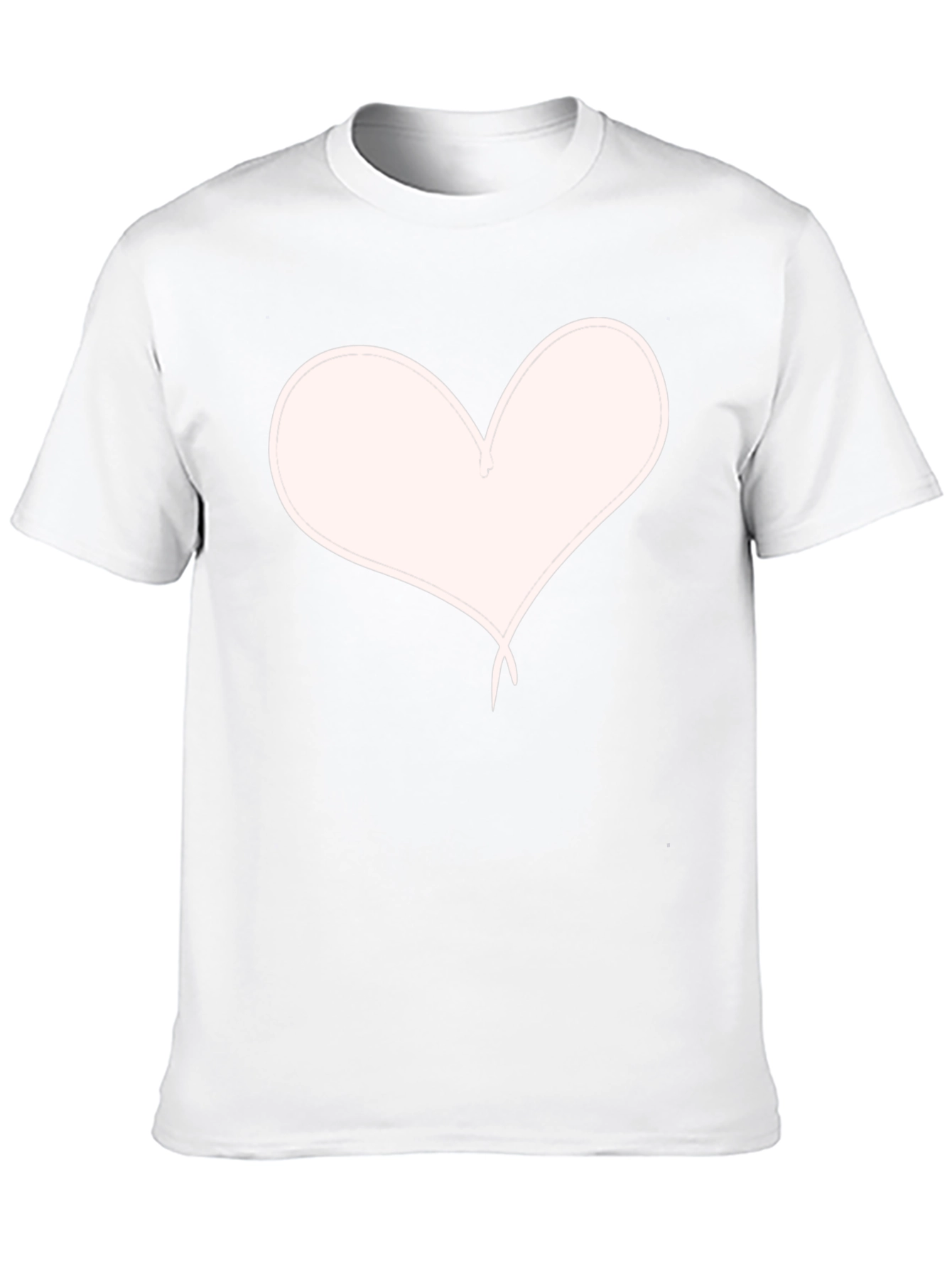 Heart Graphic Black T-Shirt Casual Style