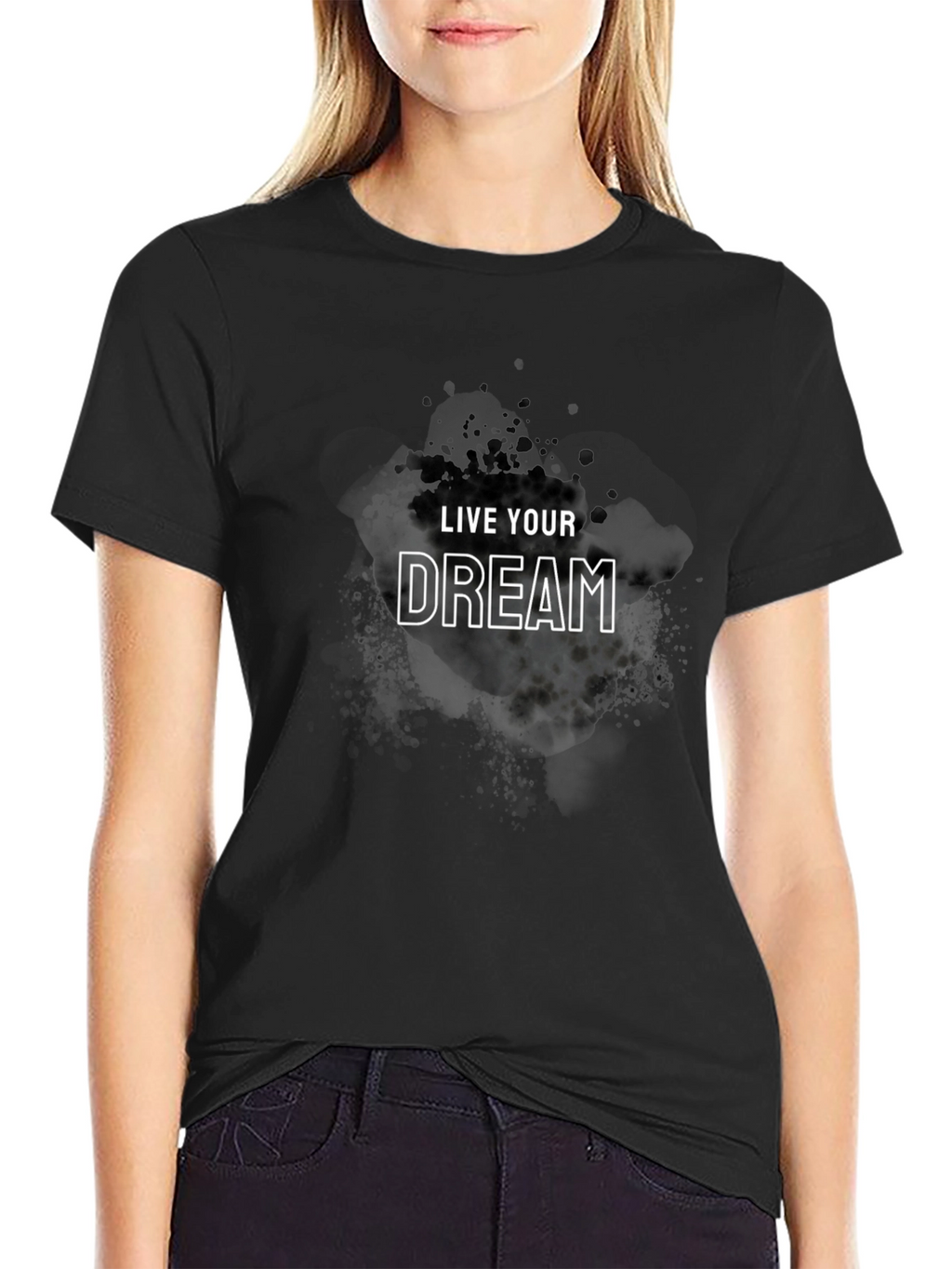 Live Your Dream Black Graphic Tee