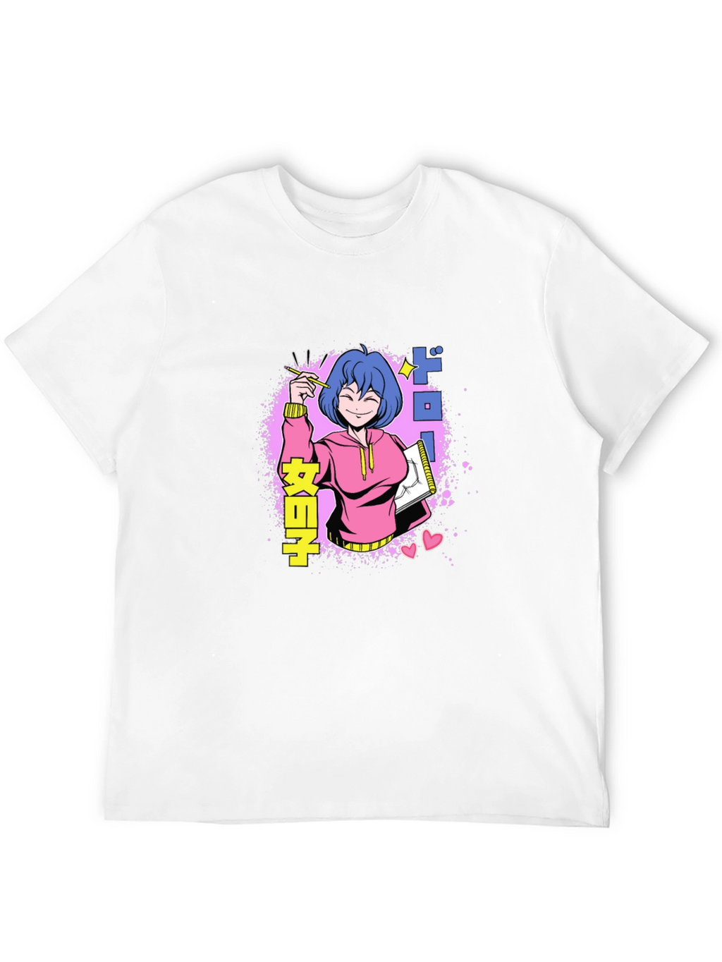 Anime Girl Drawing T-Shirt - Unique Graphic Tee