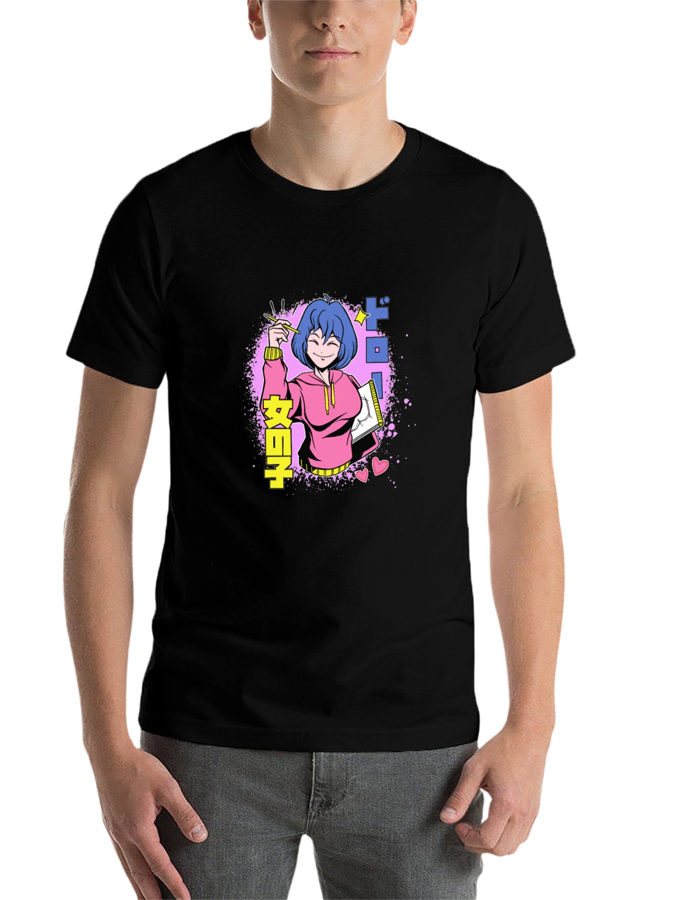 Anime Girl Drawing T-Shirt - Unique Graphic Tee