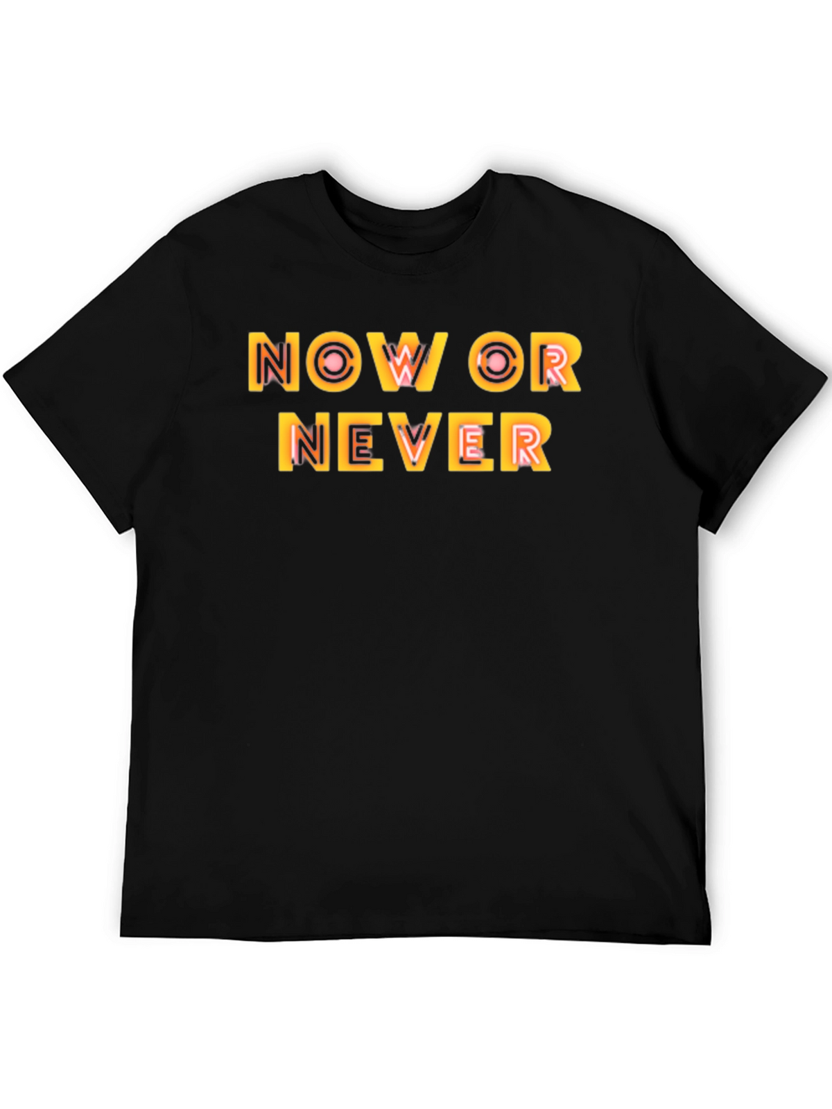 Now or Never Graphic Black Tee
