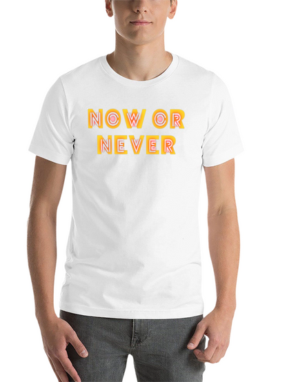 Now or Never Graphic Black Tee