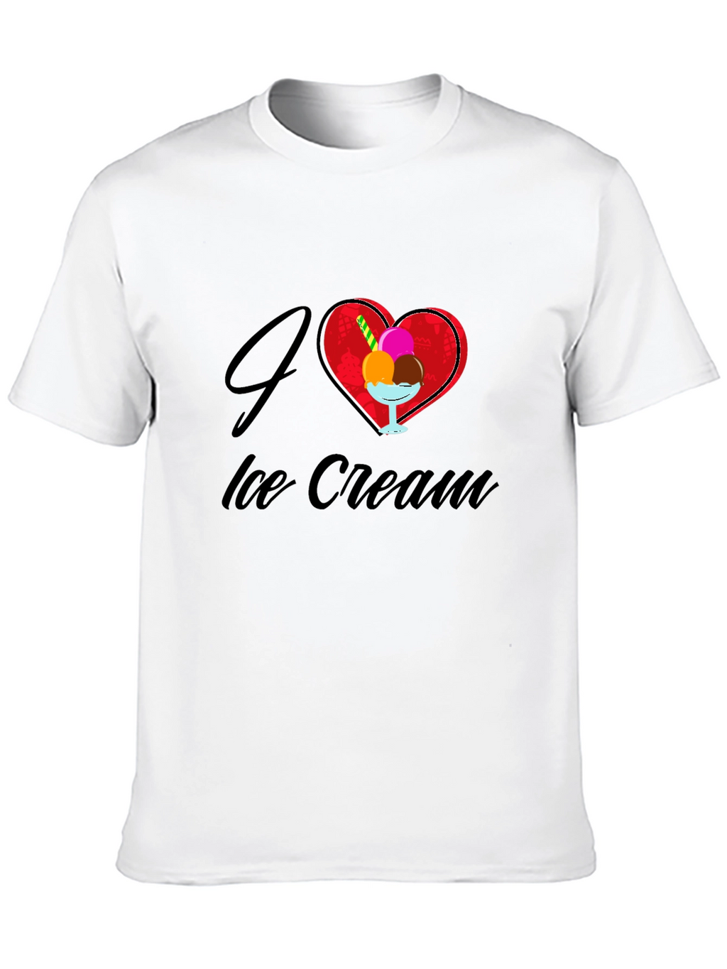 I Love Ice Cream Graphic T-Shirt