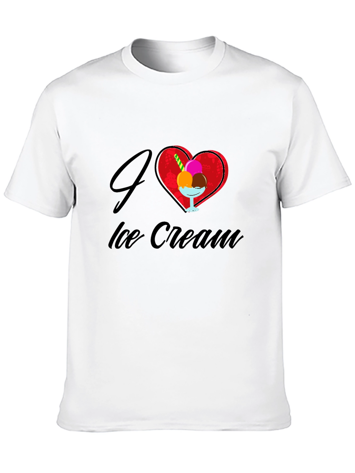 I Love Ice Cream Graphic T-Shirt