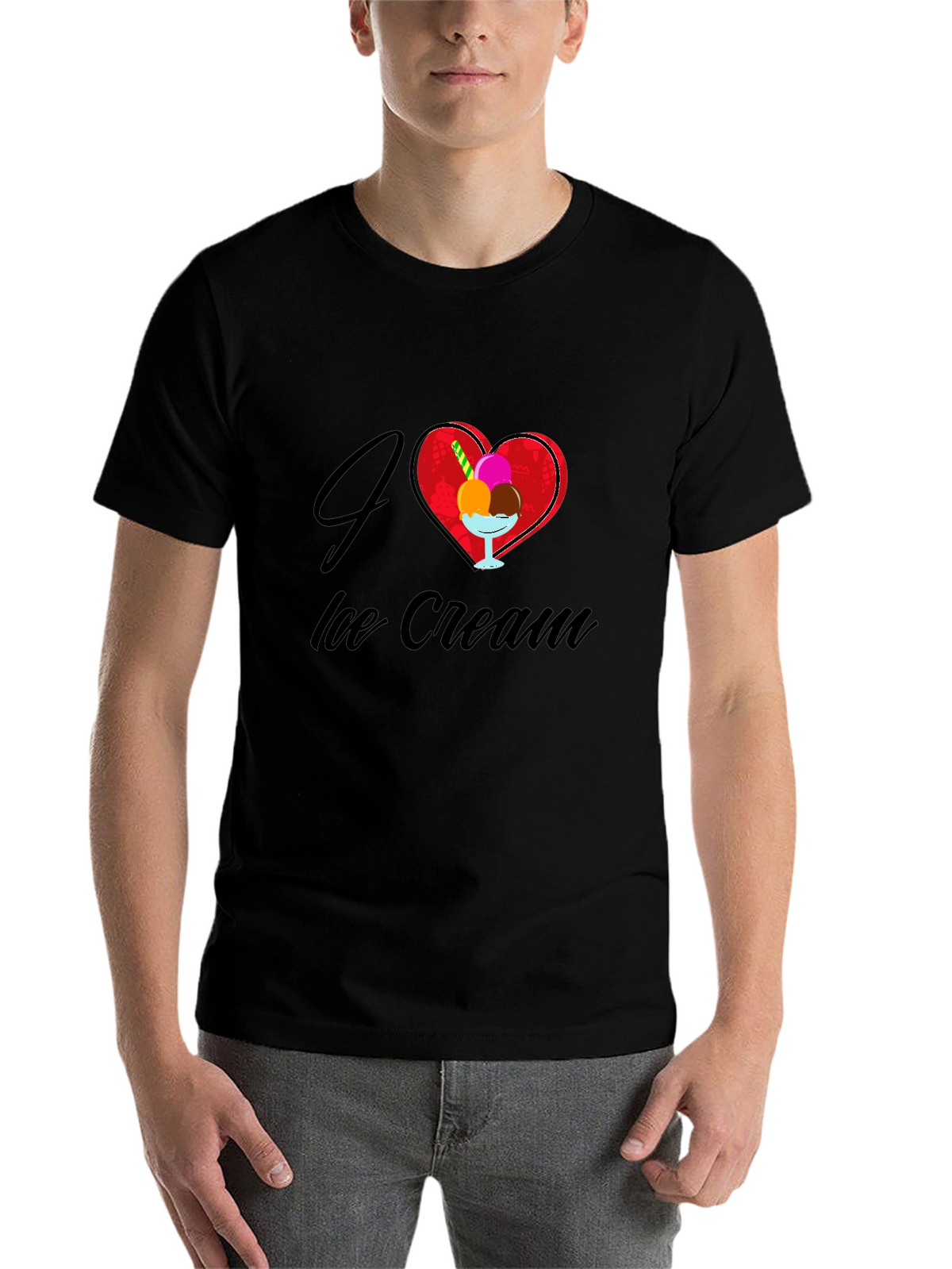 I Love Ice Cream Graphic T-Shirt