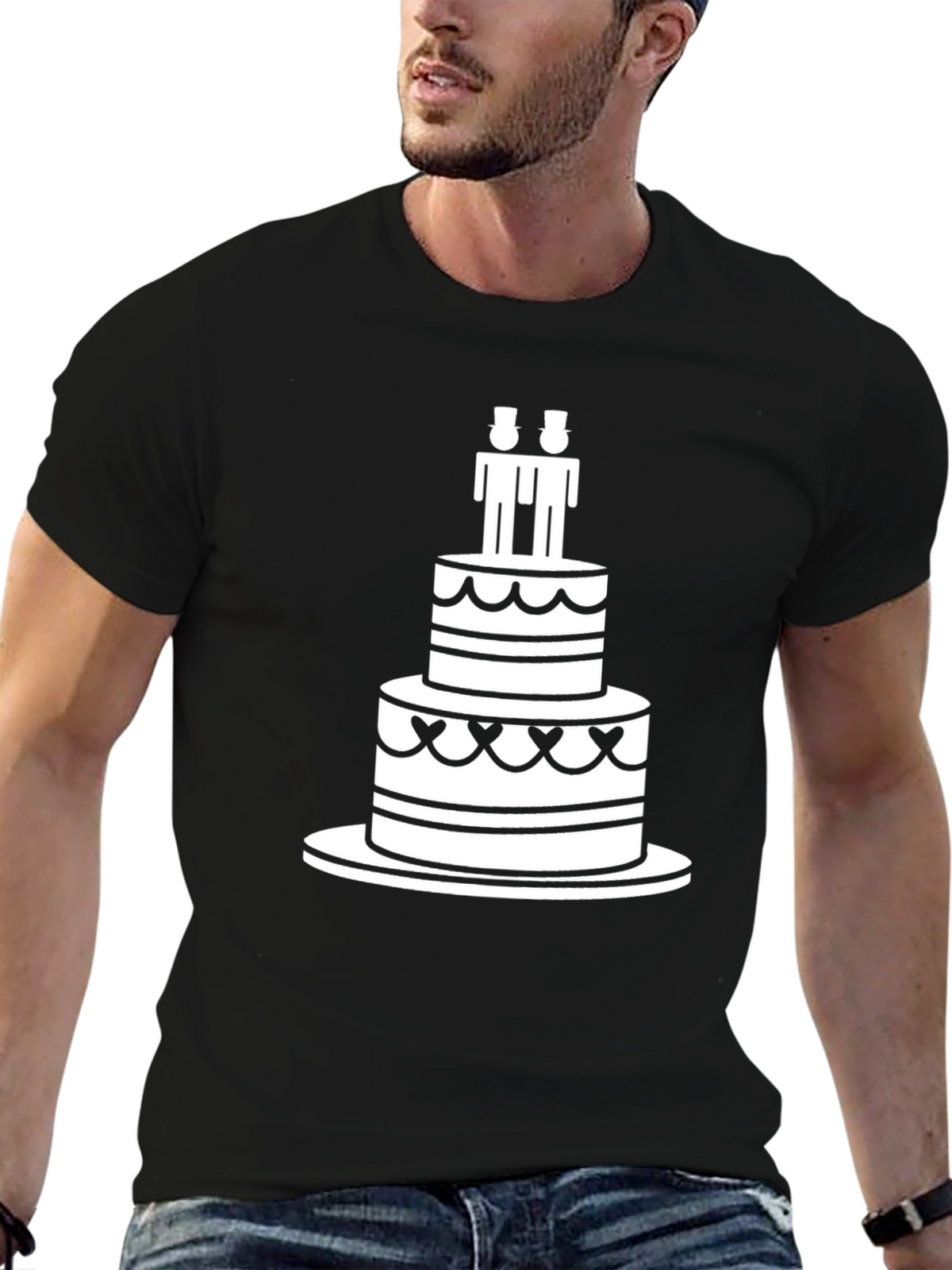 Celebration T-Shirt: Cake & Grooms