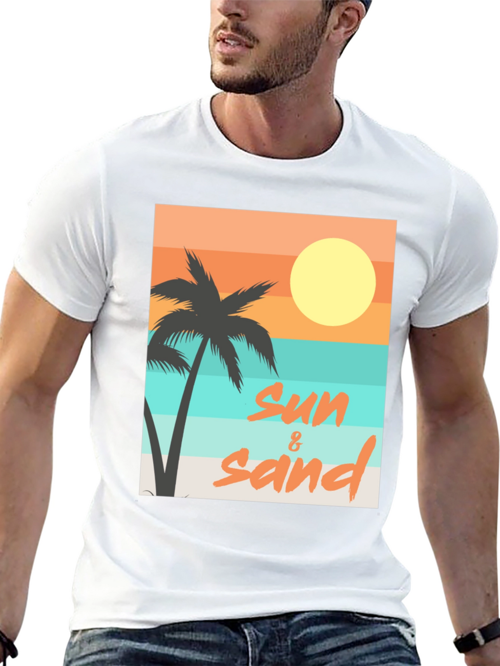 Sun & Sand Graphic Tee - Relaxed Beach Vibes