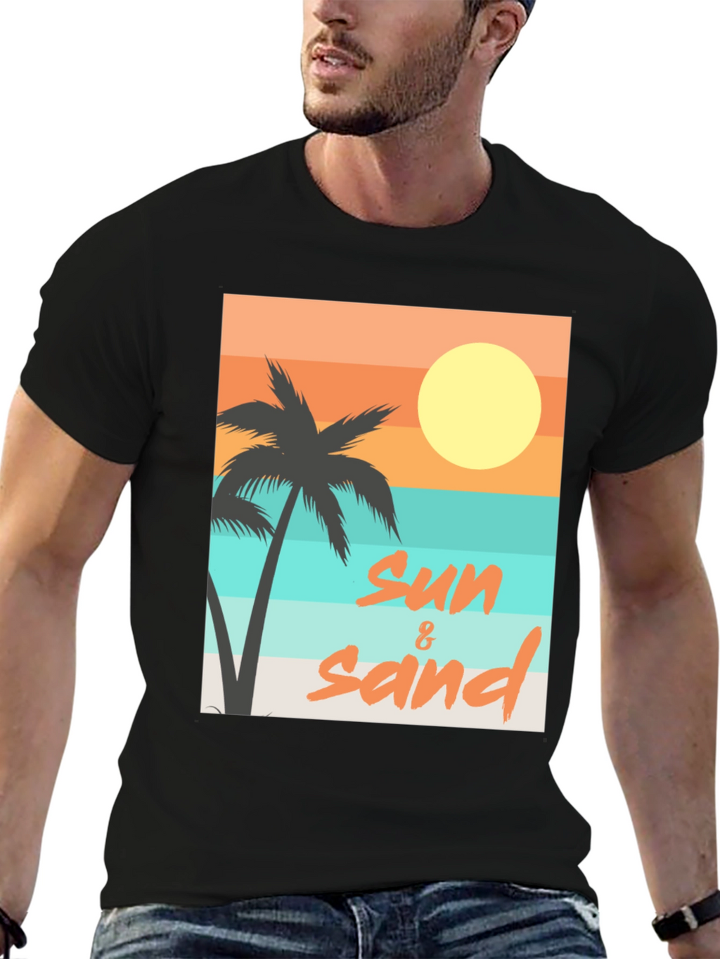 Sun & Sand Graphic Tee - Relaxed Beach Vibes