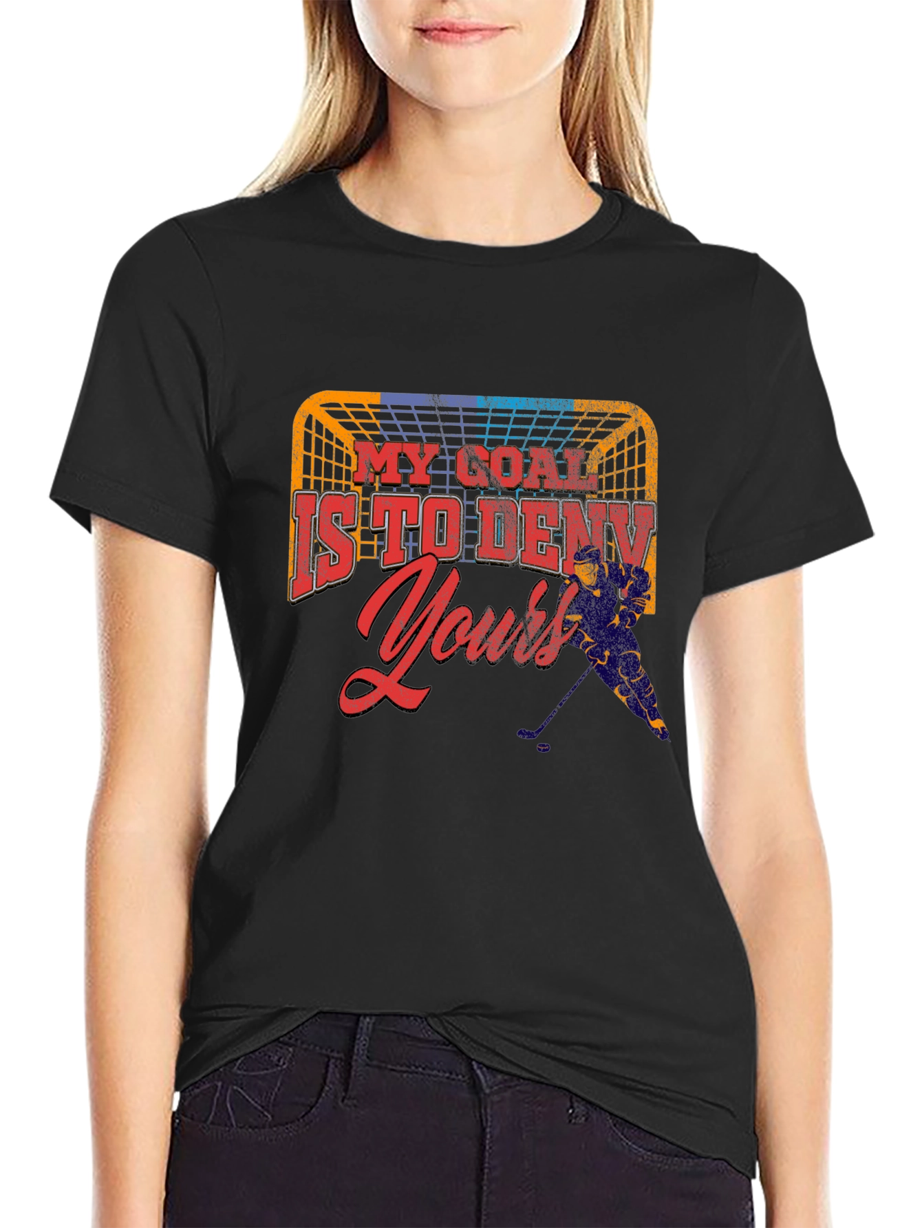 Hockey Goalie T-Shirt - My Goal Is To Deny Yours