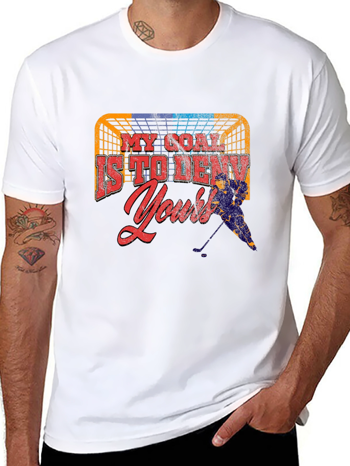 Hockey Goalie T-Shirt - My Goal Is To Deny Yours