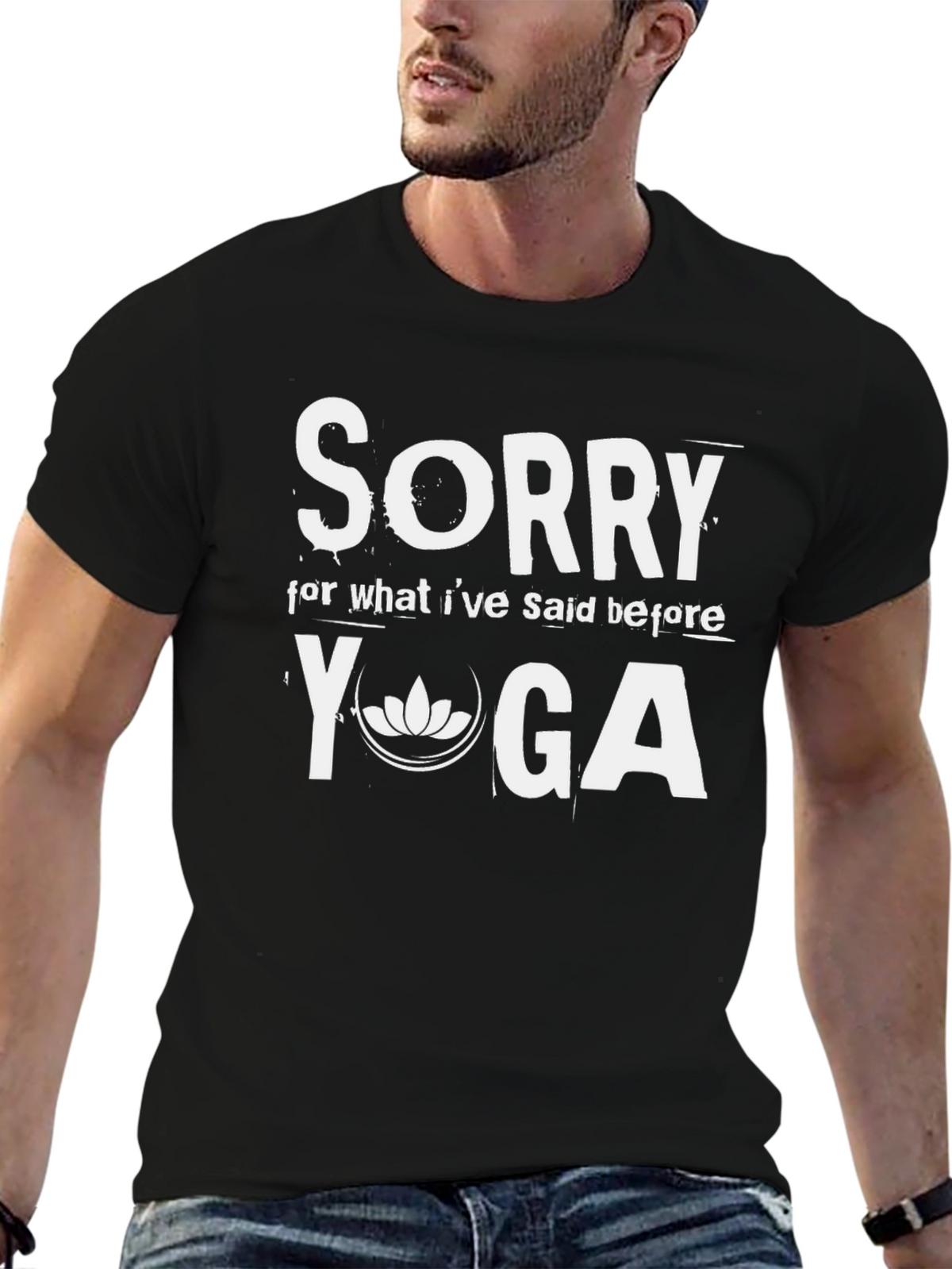 Sorry Yoga T-Shirt - Relaxed Fit Cotton Tee