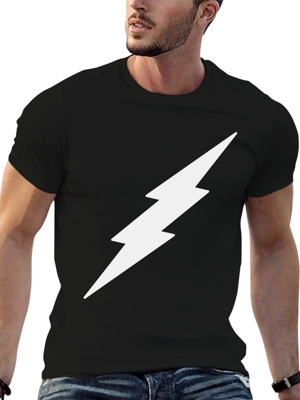 Lightning Bolt Graphic Tee - Modern Style