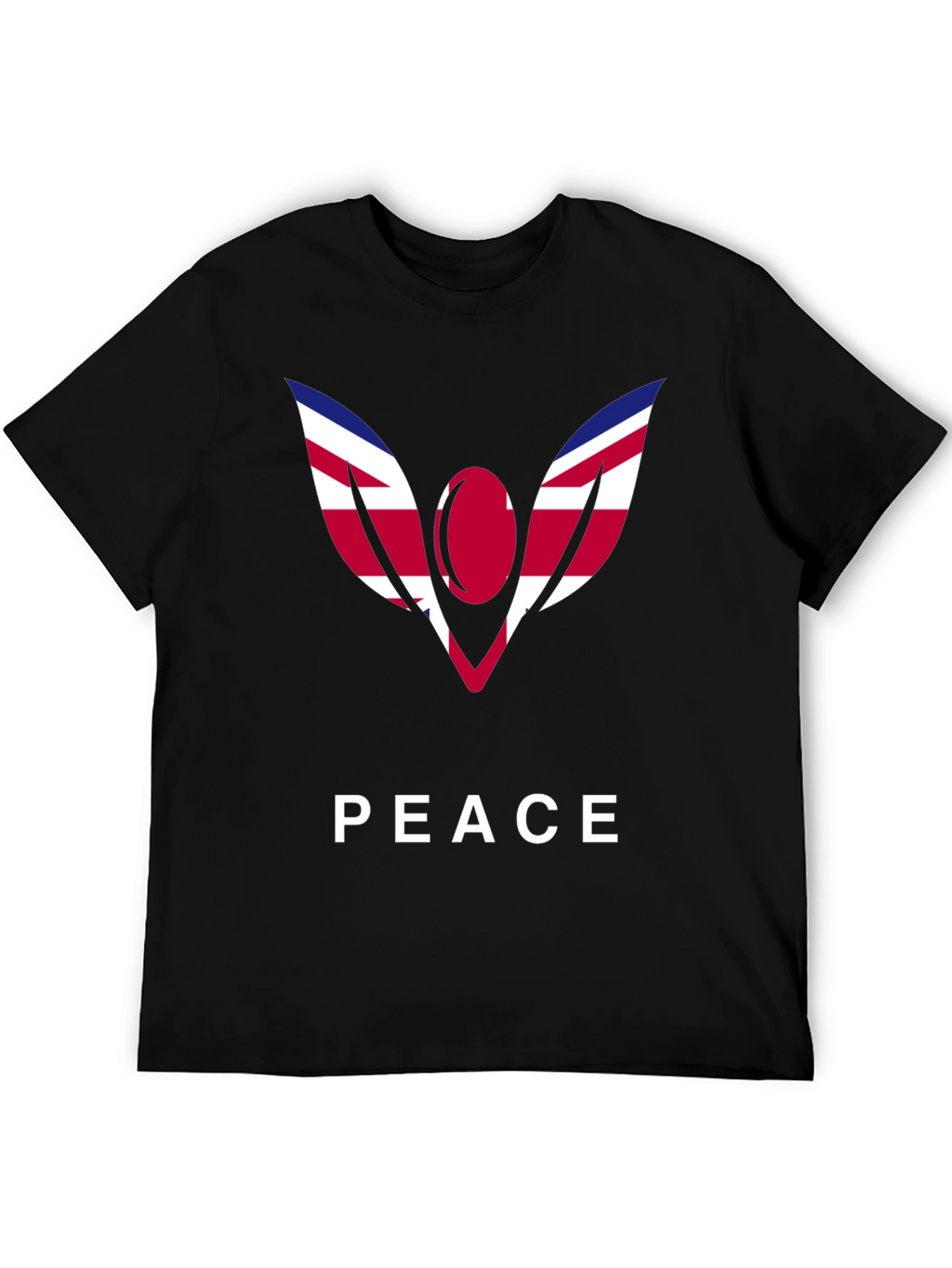 Peace Graphic Tee - Union Jack Angel Wings