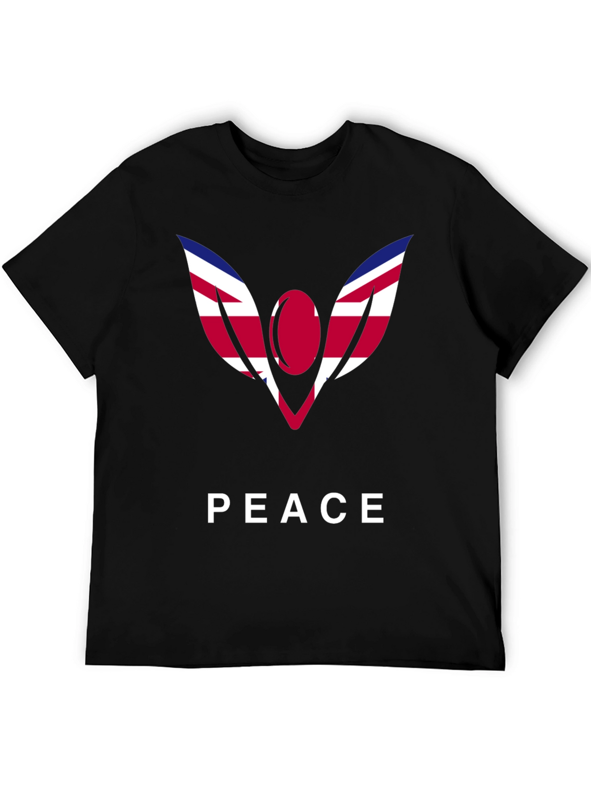 Peace Graphic Tee - Union Jack Angel Wings