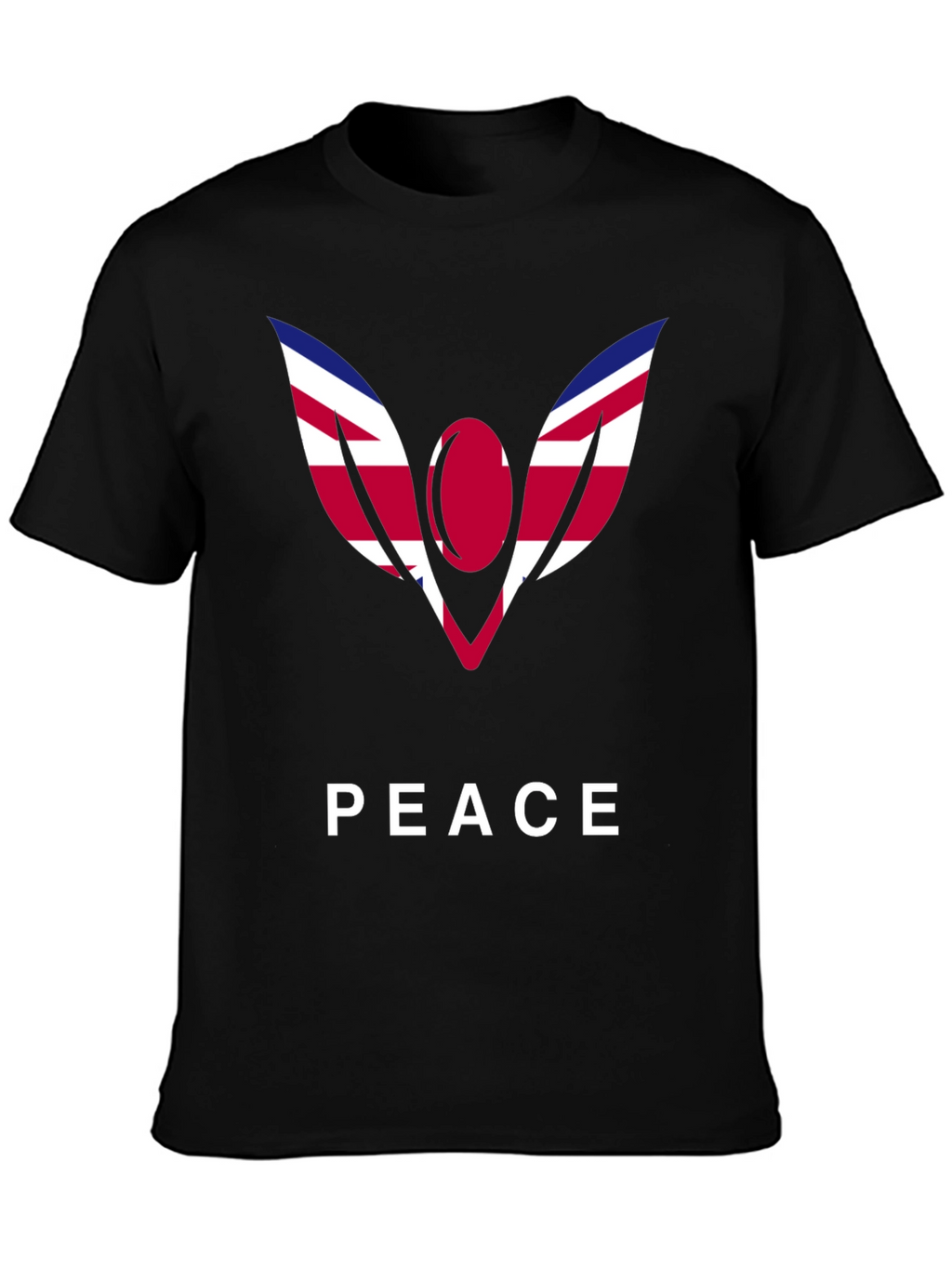 Peace Graphic Tee - Union Jack Angel Wings
