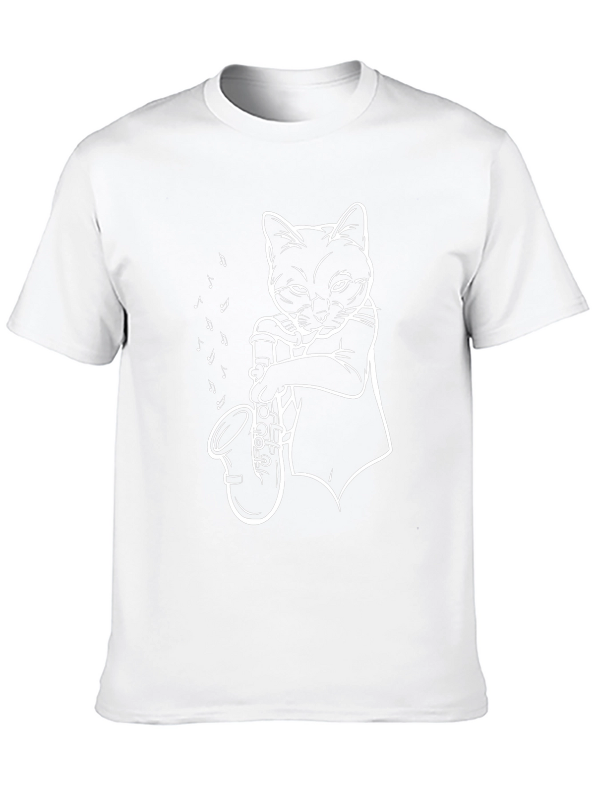 Cool Cat Saxophone Player Graphic Tee