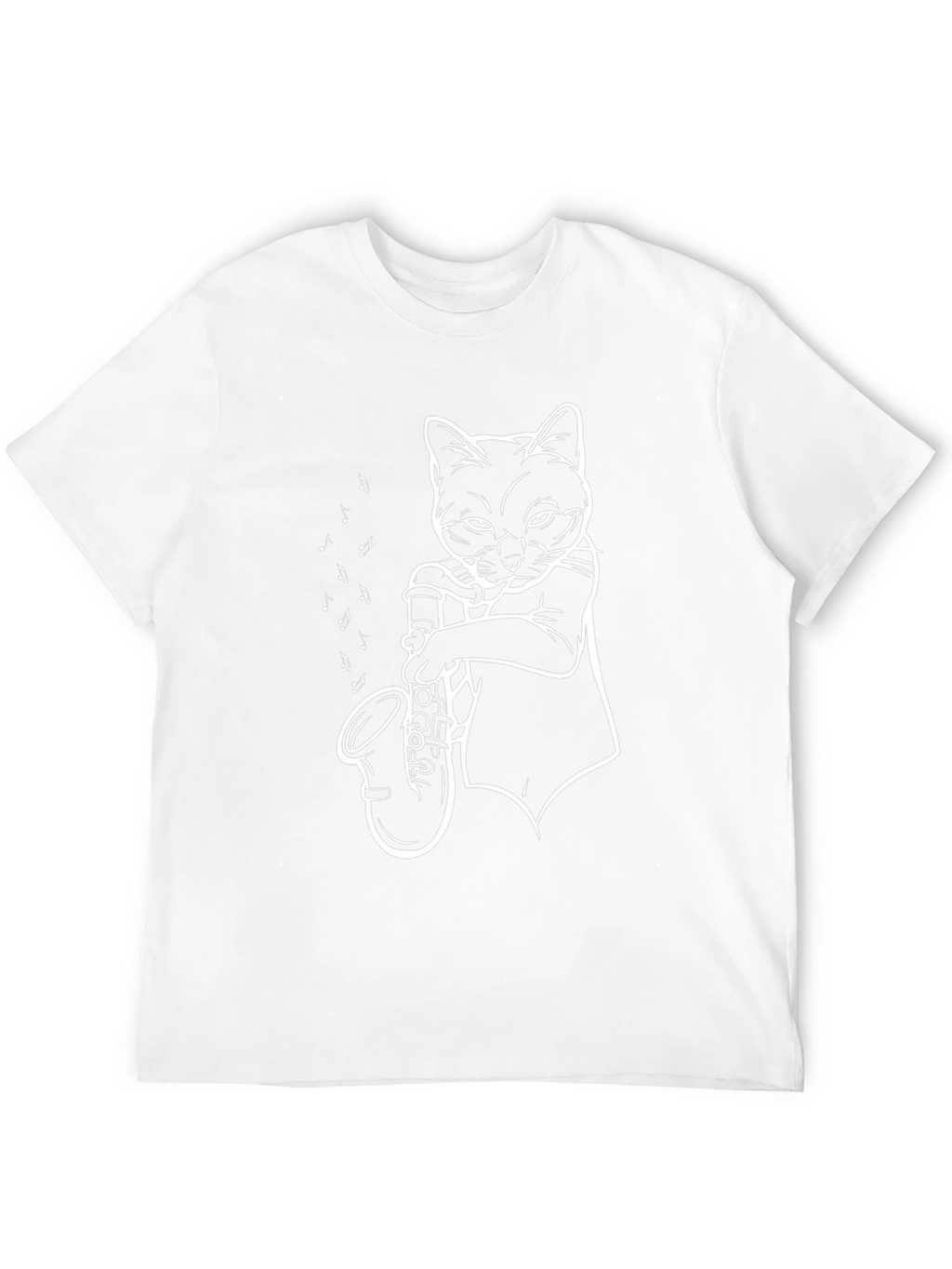 Cool Cat Saxophone Player Graphic Tee