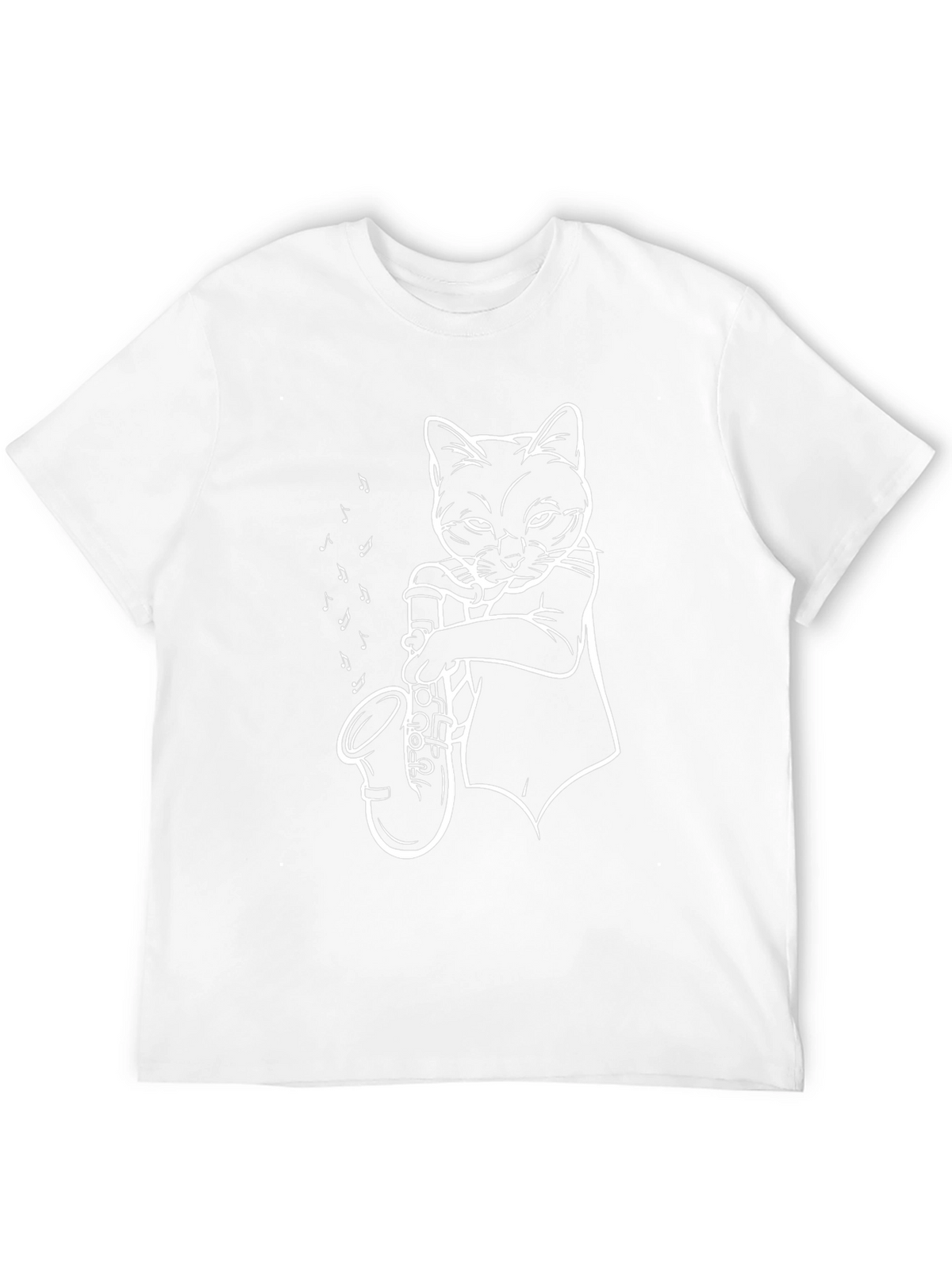 Cool Cat Saxophone Player Graphic Tee