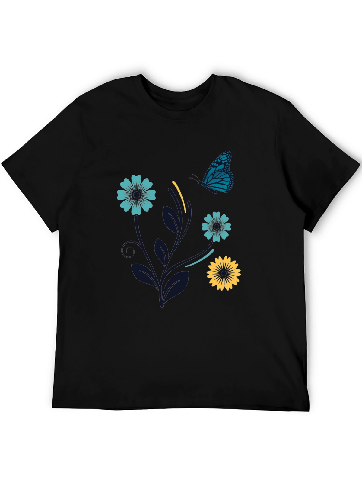 Floral Butterfly Graphic Tee - Stylish Comfort