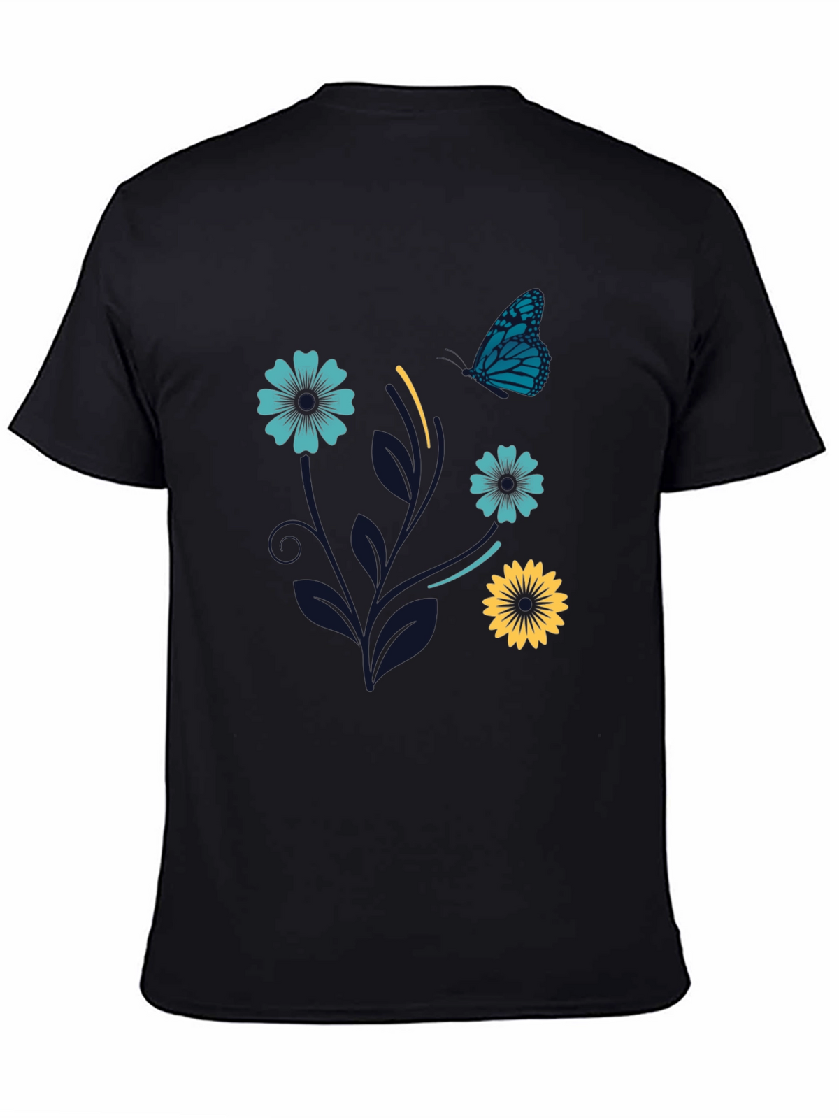 Floral Butterfly Graphic Tee - Stylish Comfort