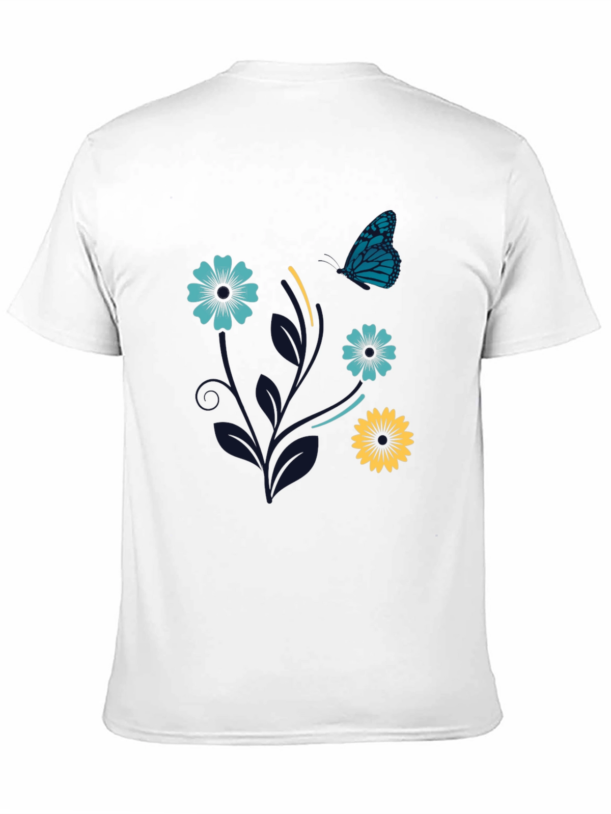 Floral Butterfly Graphic Tee - Stylish Comfort