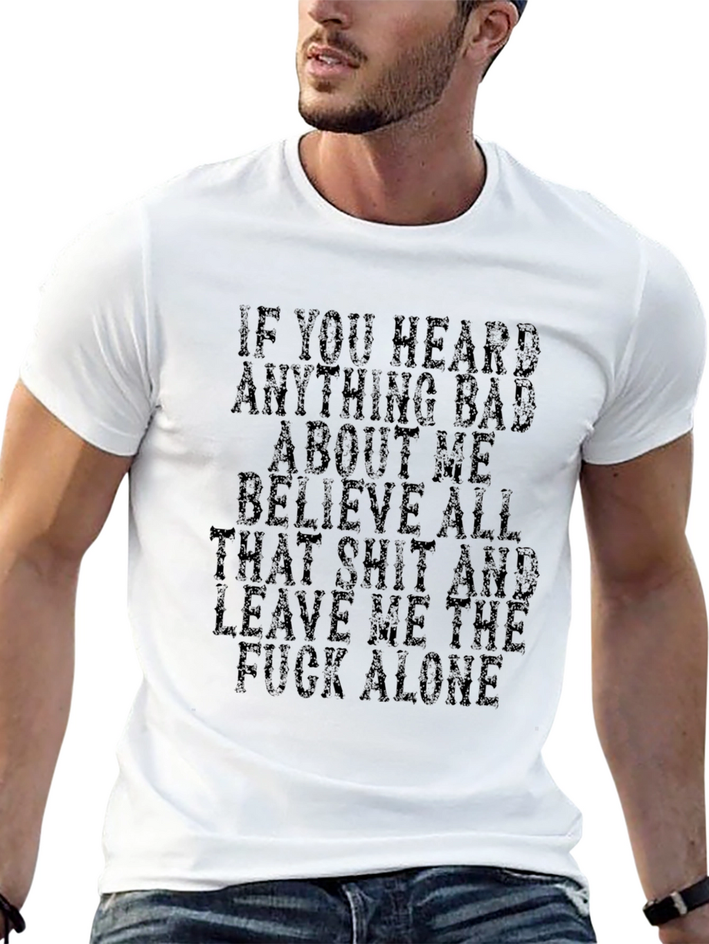 Sarcastic Graphic Tee - Leave Me Alone