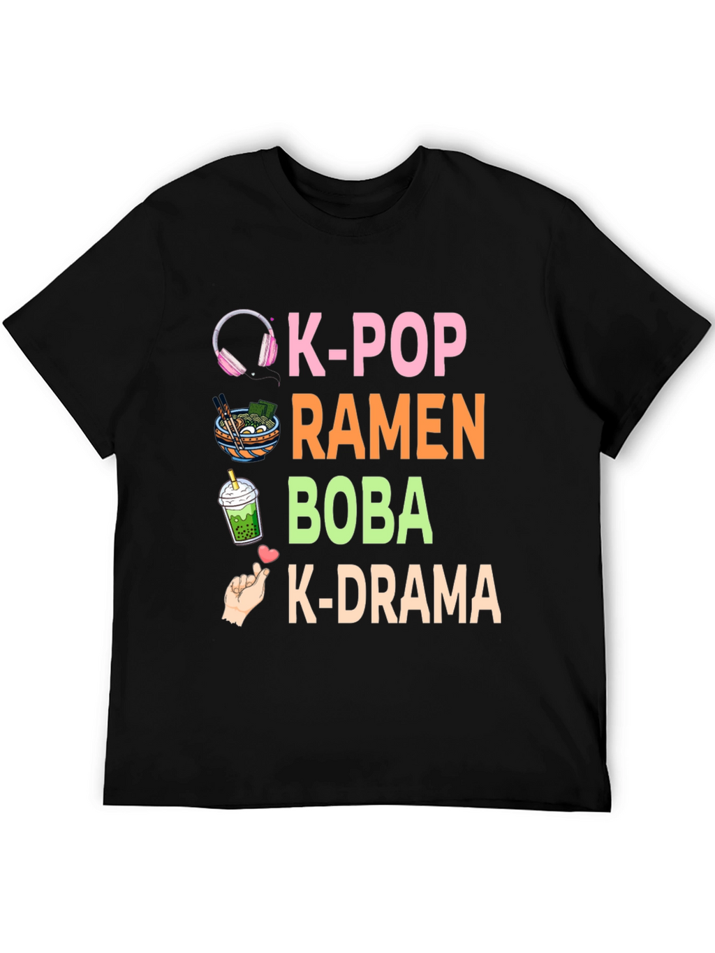 K-Pop Ramen Boba K-Drama T-Shirt