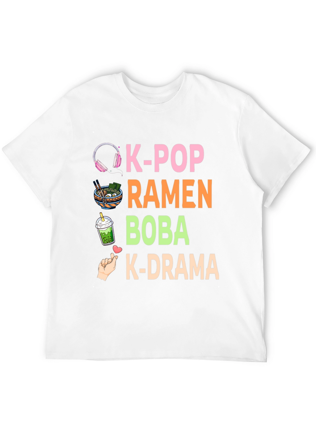 K-Pop Ramen Boba K-Drama T-Shirt