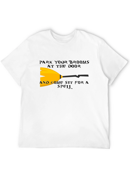 Park Your Brooms T-Shirt - Halloween Witch Tee