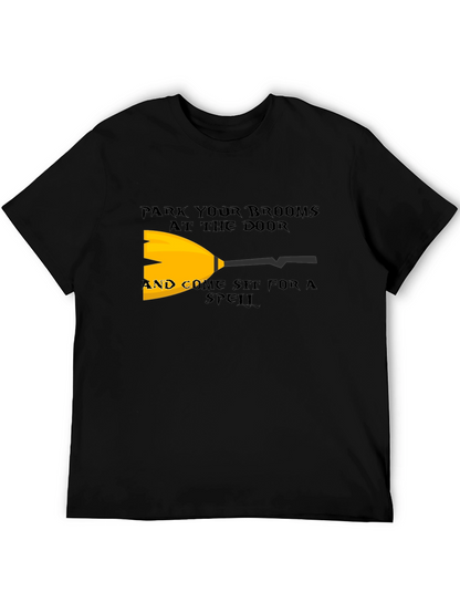 Park Your Brooms T-Shirt - Halloween Witch Tee