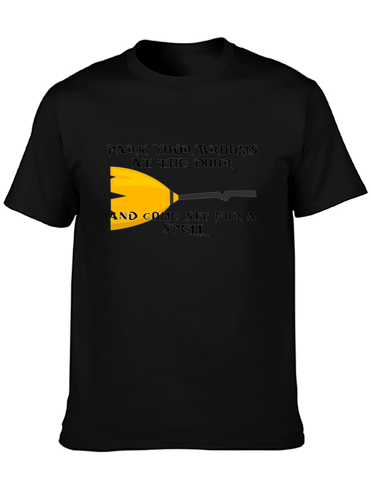 Park Your Brooms T-Shirt - Halloween Witch Tee