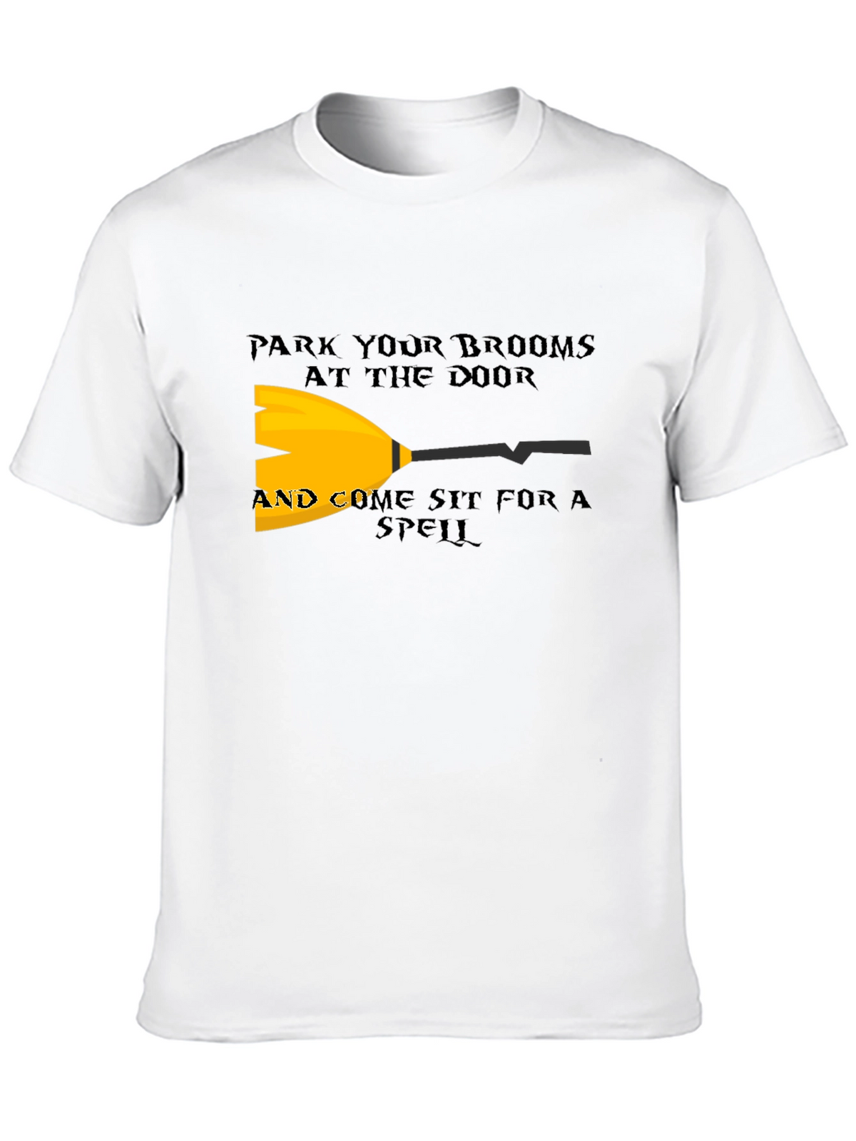 Park Your Brooms T-Shirt - Halloween Witch Tee
