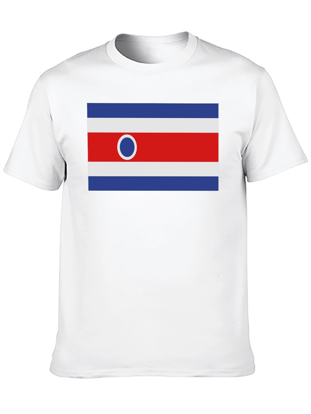 Costa Rica Flag Graphic Tee - Black Cotton T-Shirt