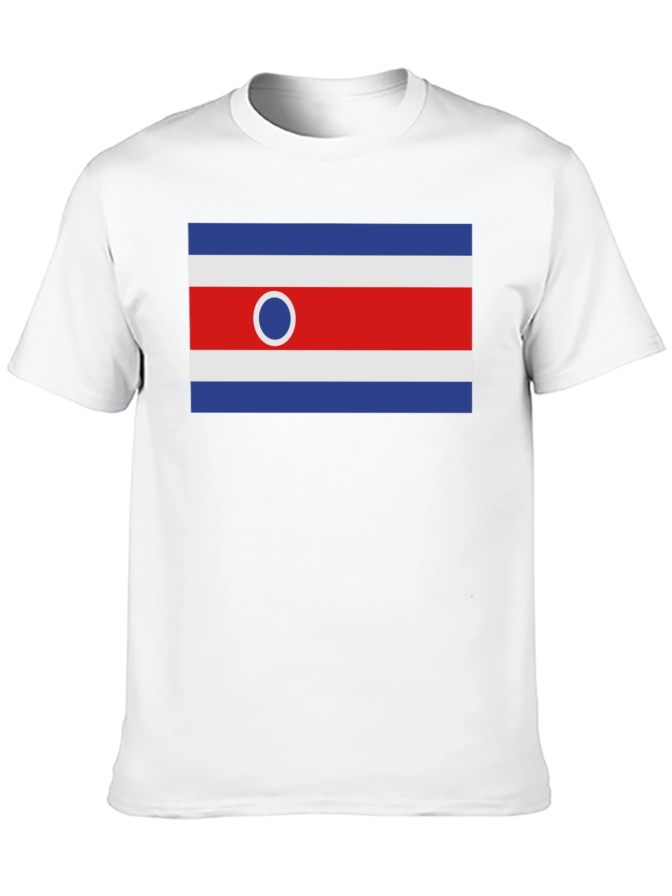 Costa Rica Flag Graphic Tee - Black Cotton T-Shirt