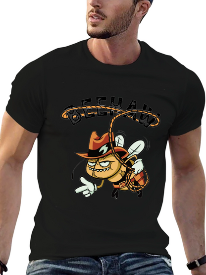 Beehaw Cartoon Graphic Black T-Shirt