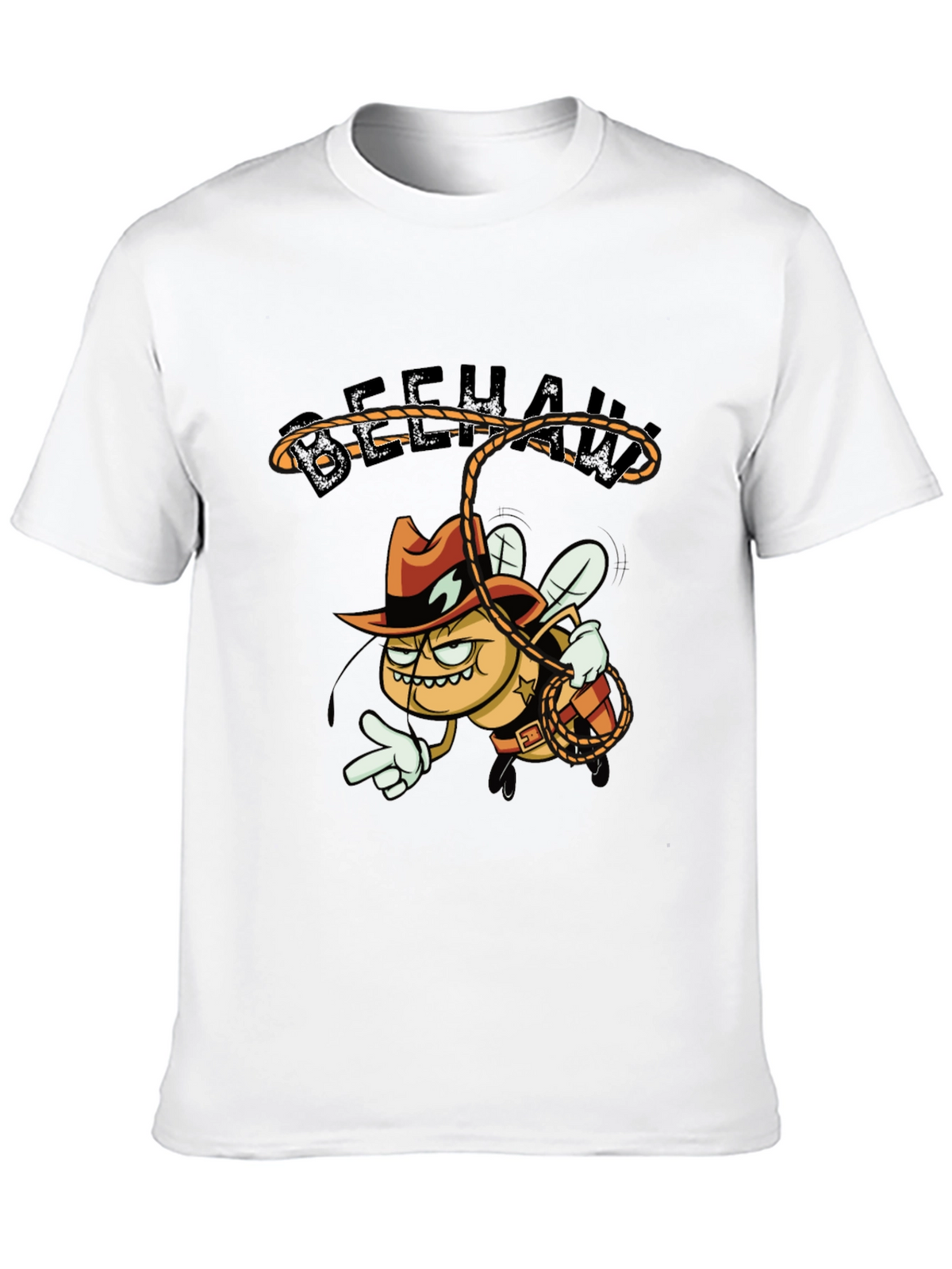 Beehaw Cartoon Graphic Black T-Shirt