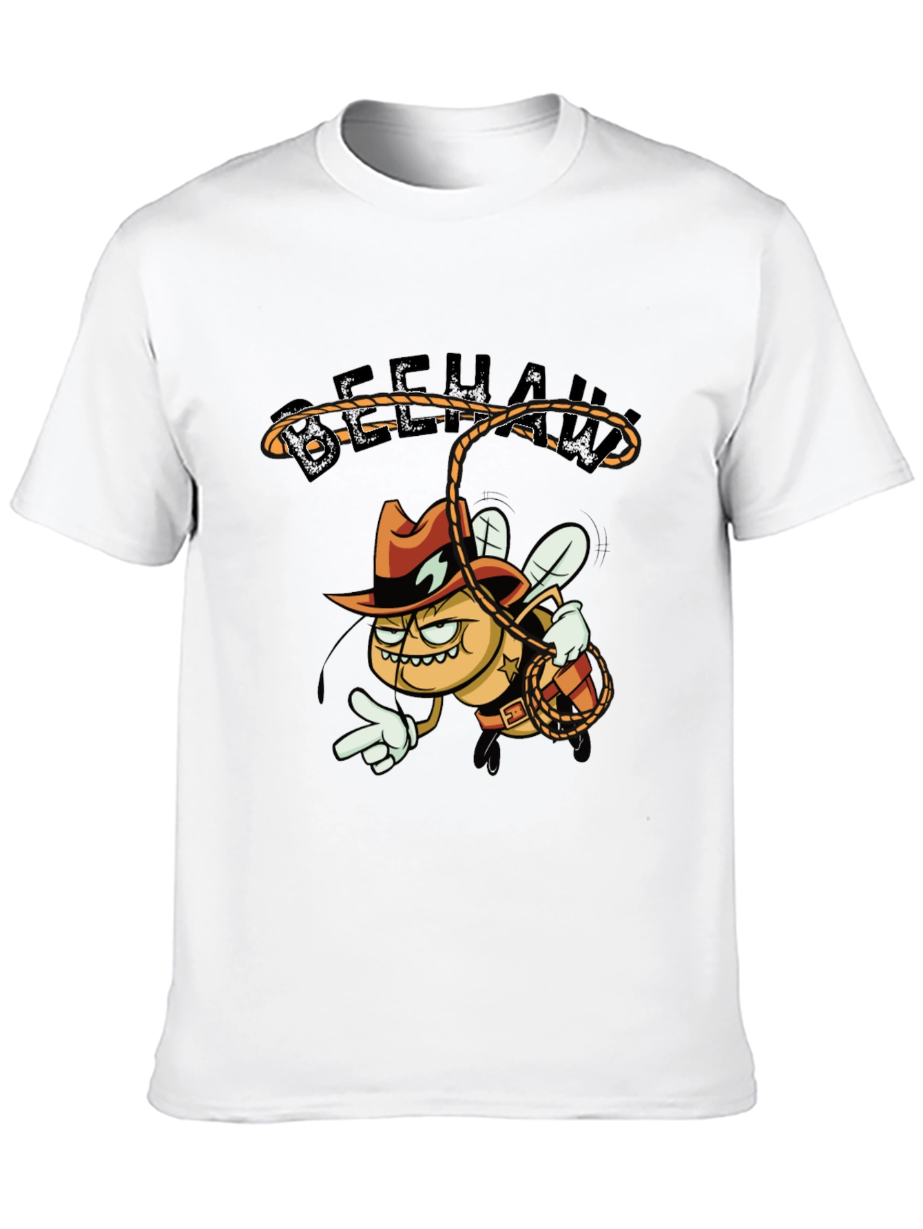 Beehaw Cartoon Graphic Black T-Shirt