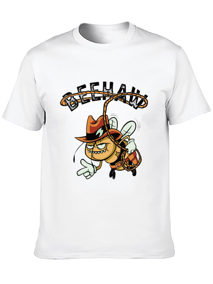 Beehaw Cartoon Graphic Black T-Shirt